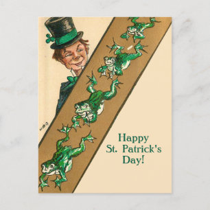St Patrick's Day Vintag Card Postkarte