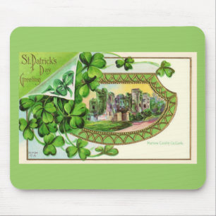 St. Patrick's Day Vintag Ireland Castle Mousepad
