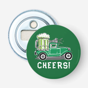 St. Patrick's Day Vintag Truck Green Beer Flaschenöffner