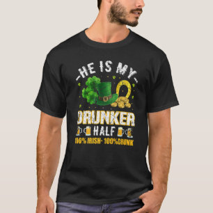 St. Patrick's Day Vintage Er Ist Mein Betrunkener  T-Shirt