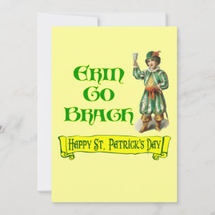 St. Patricks Day Vintage-Kunst Einladung nach Maß