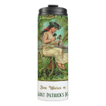 St. Patrick's Day Vintage Mädchen mit Shamrocks