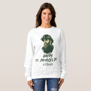 St. Patrick's Day Vintages Kleeblatt personalisier Sweatshirt