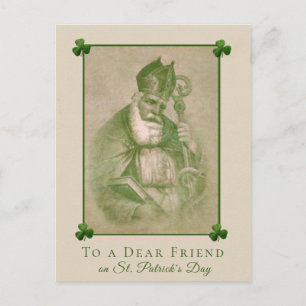 St. Patrick's Day Vintages Kleeblatt Postkarte