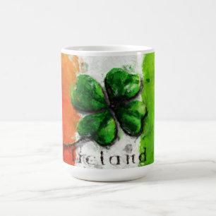 St. Patrick's Day - Wasserfarbe Clover Irland Flag Tasse