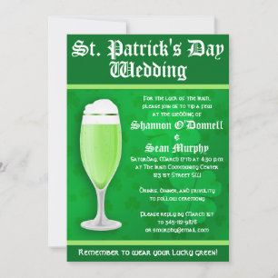 St. Patrick's Day Wedding Einladung