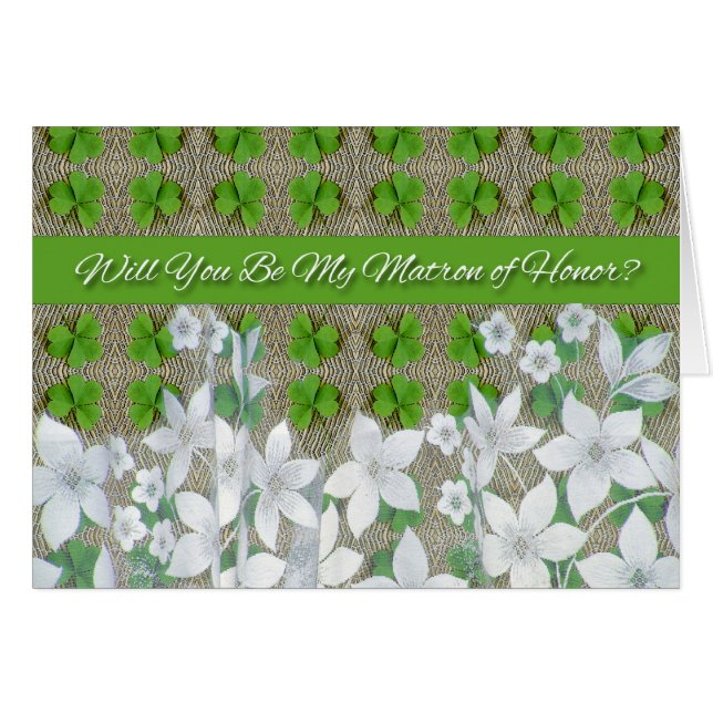 St. Patrick's Day Wedding, Matron of Ehre Einladun (Vorderseite (Horizontal))