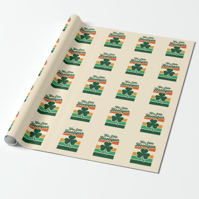 St Patricks Day Wee Little Hooligan Funny Geschenkpapier (Ungerollt)