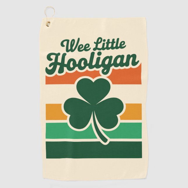 St Patricks Day Wee Little Hooligan Funny Golfhandtuch (Vorderseite)