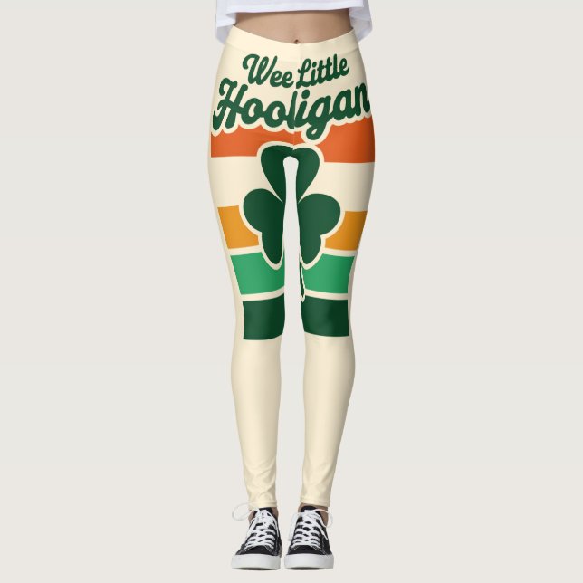 St Patricks Day Wee Little Hooligan Funny Leggings (Vorderseite)