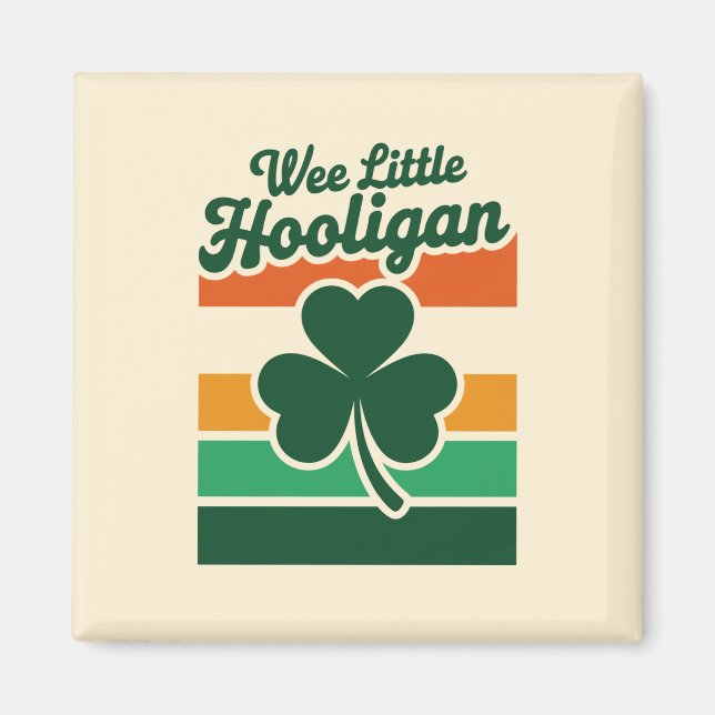 St Patricks Day Wee Little Hooligan Funny Magnet (Vorne)