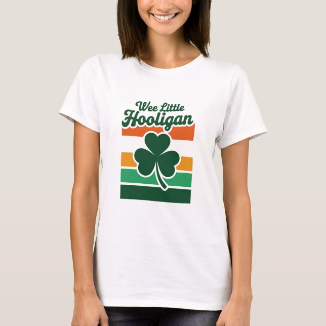 St Patricks Day Wee Little Hooligan Funny T-Shirt (Vorderseite)