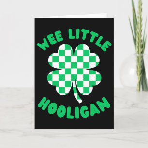 St Patricks Day Wee Little Hooligan Karierter Jung Karte
