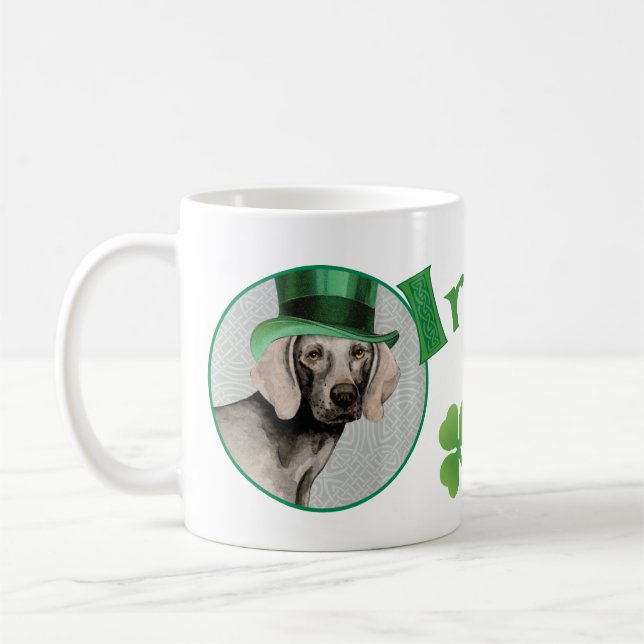 St. Patrick's Day Weimaraner Kaffeetasse (Links)