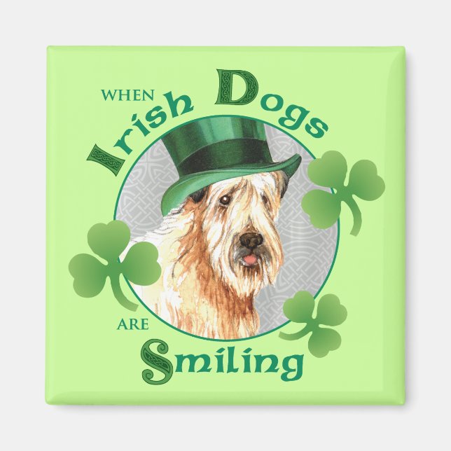 St. Patrick's Day Wheaten Terrier Magnet (Vorne)