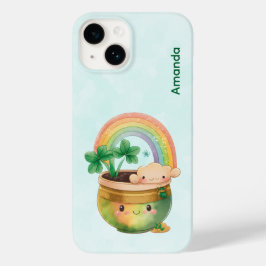 St. Patrick's Day Whimsical Rainbow & Clover Case-Mate iPhone 14 Hülle