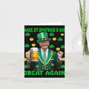 St Patricks Day wieder groß, Funny Trump Men W Karte