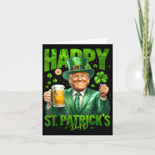 St Patricks Day wieder groß, Funny Trump Men W Karte