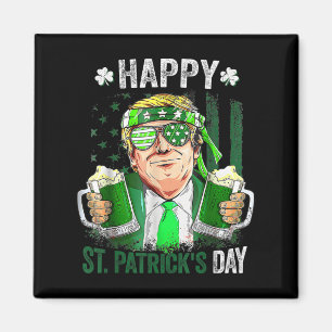St Patricks Day wieder groß, Funny Trump Men W Magnet