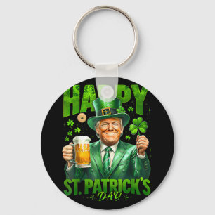 St Patricks Day wieder groß, Funny Trump Men W Schlüsselanhänger