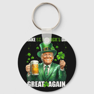 St Patricks Day wieder groß, Funny Trump Men W Schlüsselanhänger