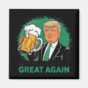 St. Patricks Day wieder groß Shirt Trump Men Magnet
