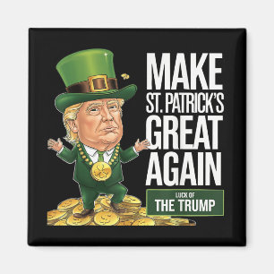 St. Patricks Day wieder groß Shirt Trump Men Magnet