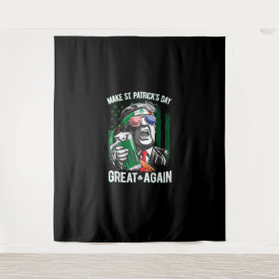 St Patricks Day wieder groß Shirt Trump Men W Wandteppich