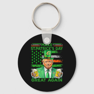 St. Patrick's Day wieder großartig Flag Funny Trum Schlüsselanhänger