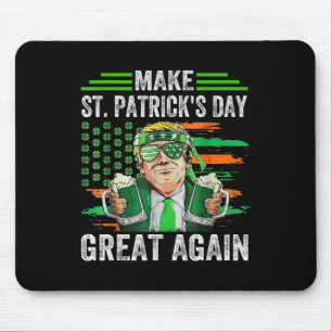 St Patricks Day wieder großartig Funny Trump Irish Mousepad