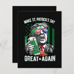 St. Patrick's Day wieder großartig Funny Trump Mitteilungskarte