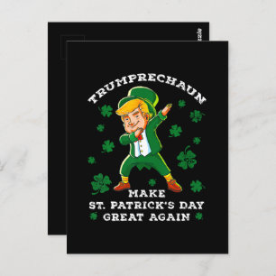 St. Patrick's Day wieder großartig Funny Trump Postkarte