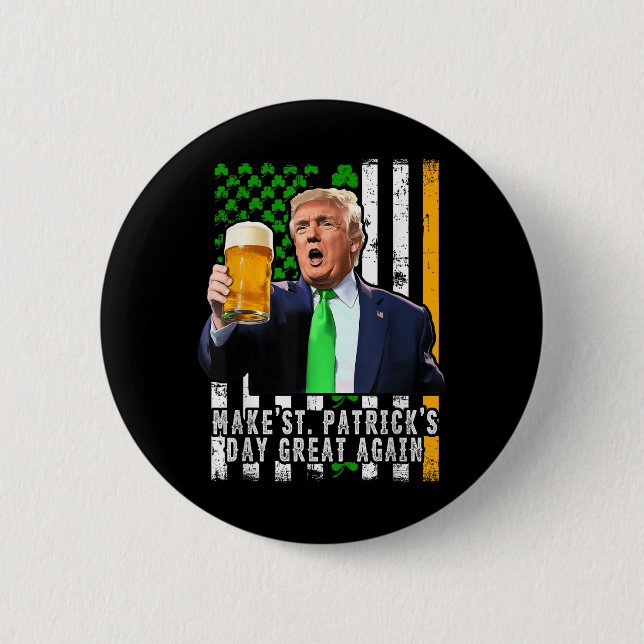 St Patricks Day wieder großartig Irish American Button (Vorderseite)