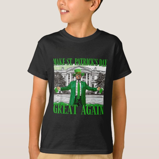 St. Patricks Day wieder großartig Trump T-Shirt (Vorderseite)