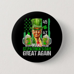 St Patricks Day wieder zum großen Kleeblatt für Tr Button