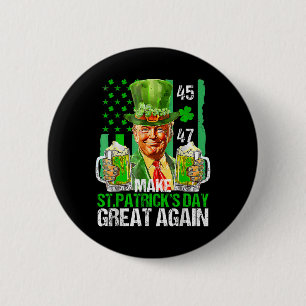 St Patricks Day wieder zum großen Kleeblatt für Tr Button