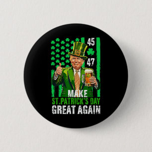 St Patricks Day wieder zum großen Kleeblatt für Tr Button