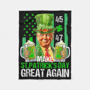 St Patricks Day wieder zum großen Kleeblatt für Tr Fleecedecke
