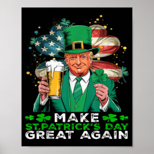 St Patricks Day wieder zum großen Kleeblatt für Tr Poster