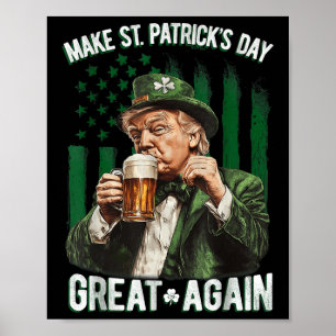 St Patricks Day wieder zum großen Kleeblatt für Tr Poster