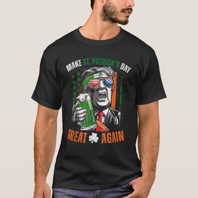 St. Patrick's Day wieder zum großen Trump-Kleeblat T-Shirt (Vorderseite)