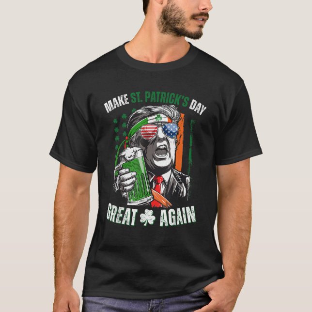 St. Patrick's Day wieder zum großen Trump-Kleeblat T-Shirt (Vorderseite)