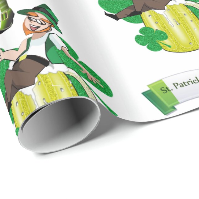St. Patrick's Day Wrapping Paper Ber Geschenkpapier (Rolleneckpunkt)