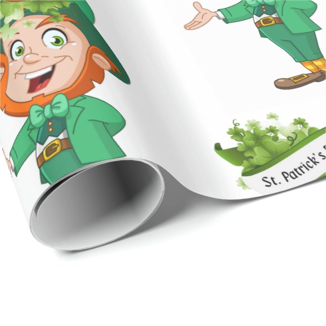 St. Patrick's Day Wrapping Paper Geschenkpapier (Rolleneckpunkt)