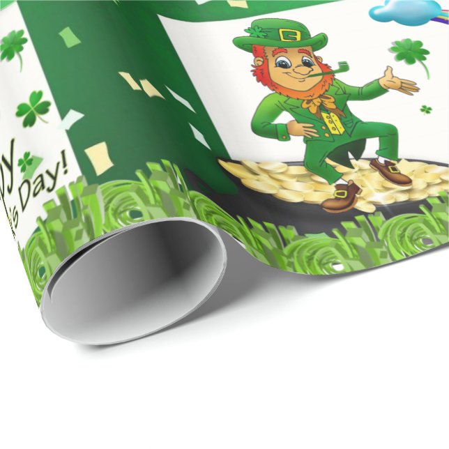 St. Patrick's Day Wrapping Paper Geschenkpapier (Rolleneckpunkt)