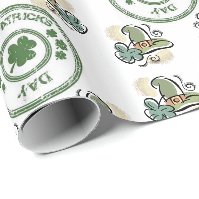 St. Patrick's Day Wrapping Paper Geschenkpapier (Rolleneckpunkt)