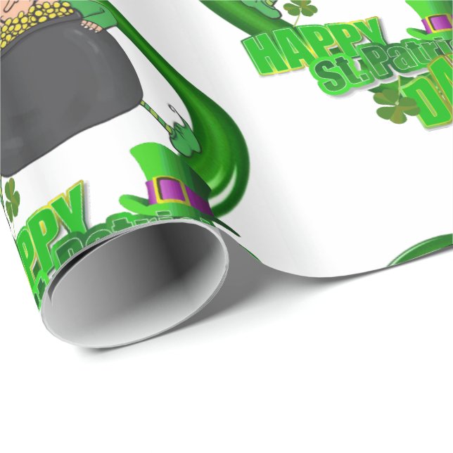 St. Patrick's Day Wrapping Paper Geschenkpapier (Rolleneckpunkt)
