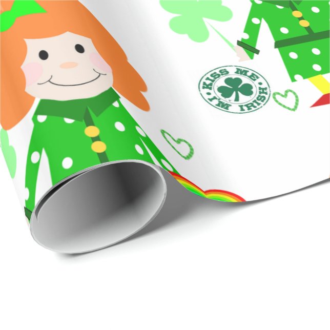 St. Patrick's Day Wrapping Paper Geschenkpapier (Rolleneckpunkt)