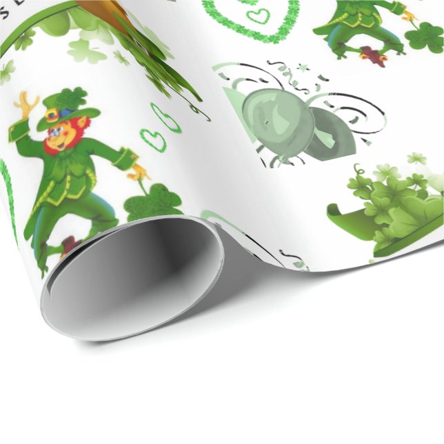 St. Patrick's Day Wrapping Paper Geschenkpapier (Rolleneckpunkt)