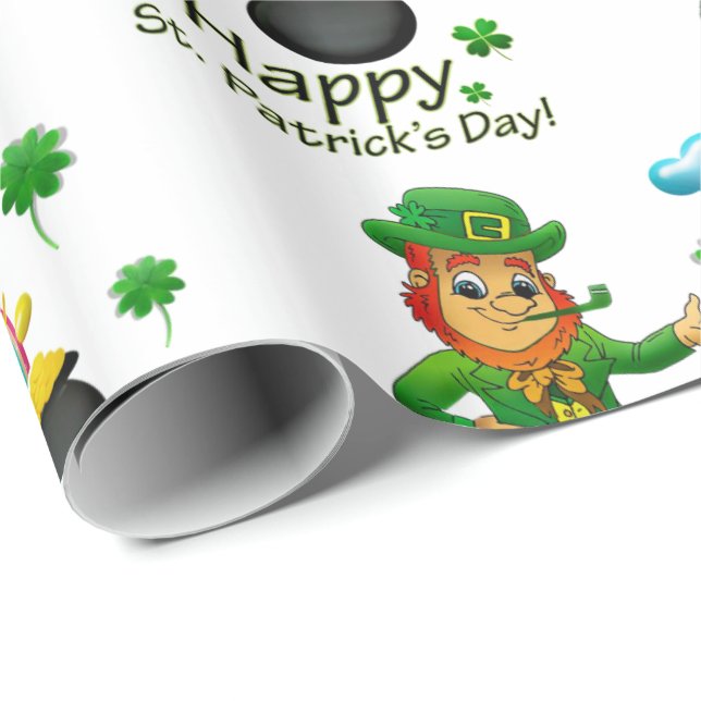St. Patrick's Day Wrapping Paper Geschenkpapier (Rolleneckpunkt)